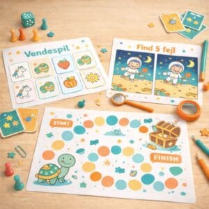 DoodleDrop spil og lege til print