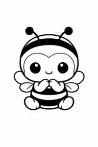 tegning af babybi med små vinger – chibi