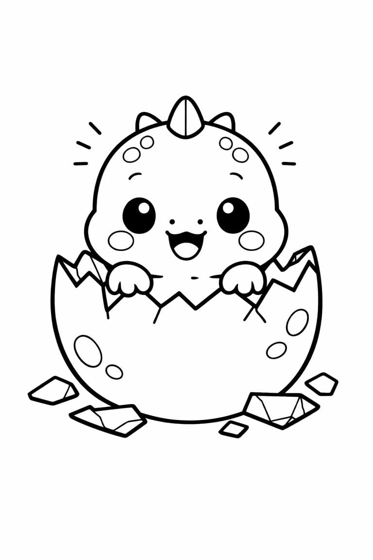 Tegninger af Dinosaurer til print & farvelægning » DoodleDrop