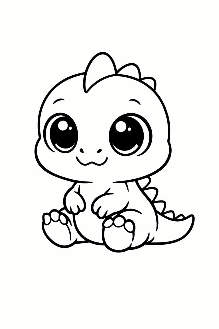 Tegninger af Dinosaurer til print & farvelægning » DoodleDrop