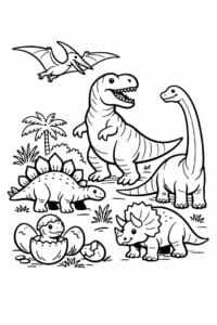 tegning af dinosaur i vintage børnebogsstil – vintage illustration tegning af dinosaur i vintage børnebogsstil – vintage illustration