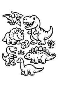 tegning af dinosaur i kraftige sorte streger – bold outline tegning af dinosaur i kraftige sorte streger – bold outline