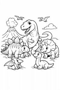 tegning af dinosaur i semi-realistisk stil – semi-realistic tegning af dinosaur i semi-realistisk stil – semi-realistic