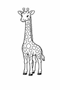 tegning af giraf i vintage børnebogsstil – vintage illustration