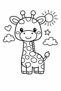 tegning af giraf i doodle-tegning – doodle art