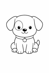 tegning af hund i blød pastelfarve – soft pastel