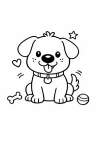 tegning af hund i doodle-tegning – doodle art
