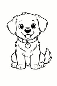 tegning af hund i semi-realistisk stil – semi-realistic