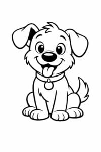 tegning af hund i klassisk tegneseriestil – classic cartoon