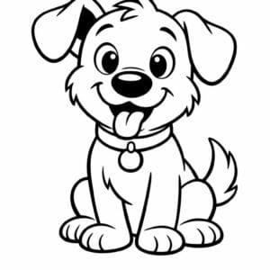 tegning af hund i klassisk tegneseriestil - classic cartoon