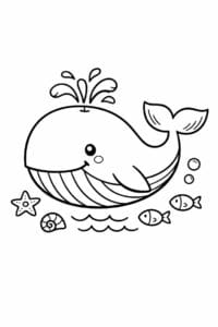 tegning af hval i doodle-tegning – doodle art