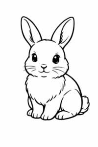 tegning af kanin i semi-realistisk stil – semi-realistic