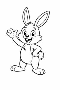 tegning af kanin i klassisk tegneseriestil – classic cartoon