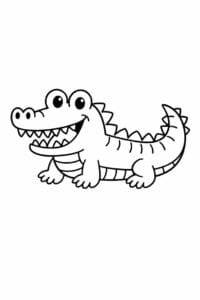 tegning af krokodille i doodle-tegning – doodle art