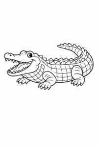 tegning af krokodille i semi-realistisk stil – semi-realistic