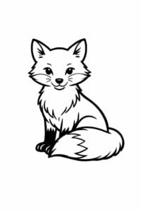 tegning af ræv i vintage børnebogsstil – vintage illustration