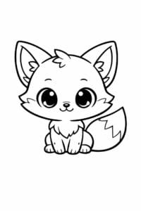 tegning af chibi ræv med stort hoved – chibi