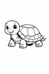tegning af skildpadde i vintage børnebogsstil – vintage illustration