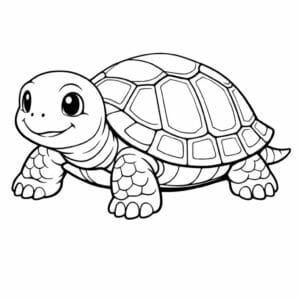 tegning af skildpadde i semi-realistisk stil - semi-realistic