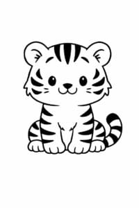 tegning af tiger i akvarelstil – watercolor style