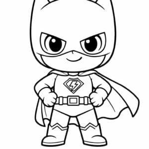 tegning af chibi superhero character - chibi