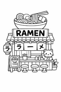 tegning af chibi ramen restaurant – chibi