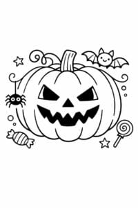 tegning af halloween græskar i doodle stil – doodle art
