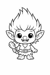 tegning af chibi trold med stort hoved – chibi