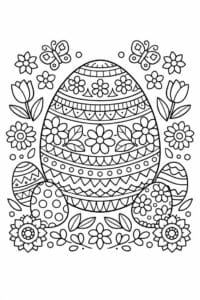 tegning af påskeæg i mandala mønster – mandala coloring