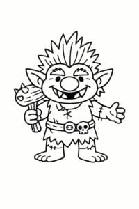 tegning af trold i doodle-tegning – doodle art