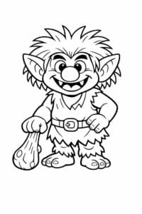 tegning af trold i klassisk tegneseriestil – classic cartoon