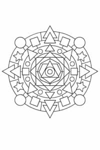 tegning af geometrisk mandala – mandala