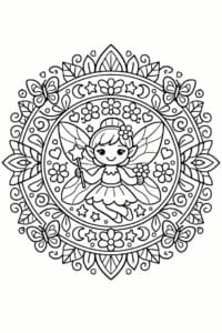 tegning af fe mandala – mandala