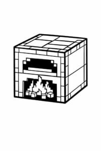 tegning af Minecraft ovn – Minecraft style