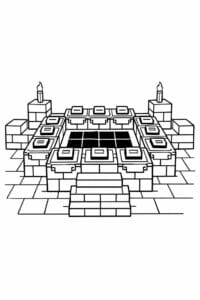 tegning af Minecraft End portal – Minecraft style