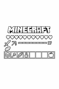 tegning af Minecraft pixel hjerte – Minecraft style