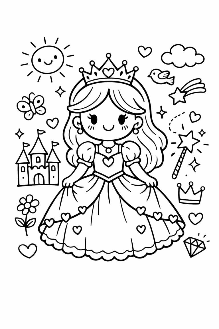 Tegninger Af Prinsesser Til Print Farvel gning DoodleDrop Tegninger Af Prinsesser Til Print Farvel gning DoodleDrop