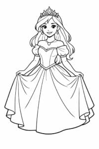 tegning af prinsesse i semi-realistisk stil – semi-realistic