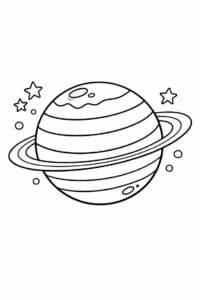 tegning af planet med regnbuefarver – colorful illustration