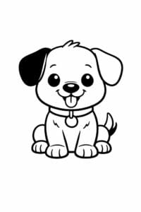 tegning af Cute hund – cartoon