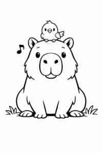 tegning af Capybara med ven – comic