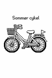tegning af Sommer cykel – pixel art