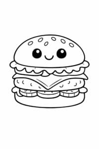 tegning af Burger tegning – cartoon