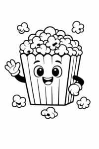 tegning af Popcorn – cartoon