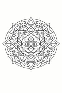 tegning af Geometrisk mandala – geometric