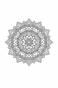 tegning af Zen mandala – minimal line