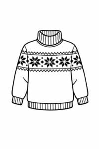 tegning af Cozy sweater – bold and easy