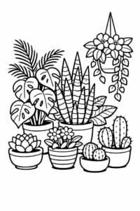 tegning af Cozy plants – bold and easy