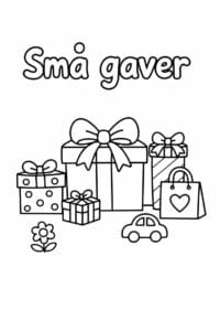 tegning af Små gaver – Meget simpel (små børn)