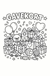 tegning af Gavekort design – Kreativ